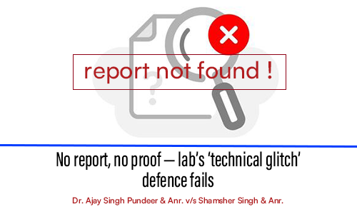 No report, no proof — lab’s ‘technical glitch’ defence fails
